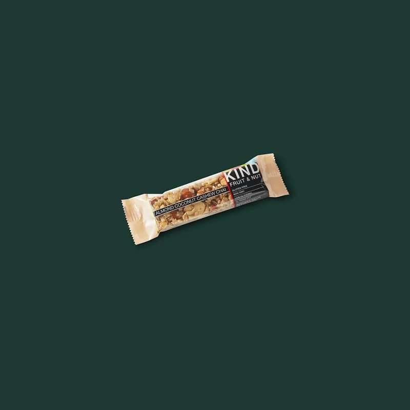 KIND - Almond Coconut Cashew Chai from Starbucks Menu - Price and Calories