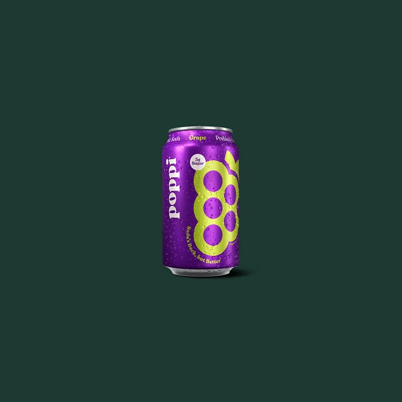 Poppi Grape Soda from Starbucks Menu - Price and Calories