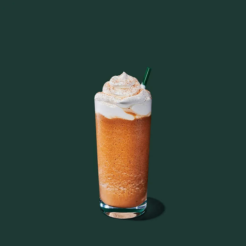 Pumpkin Spice Frappuccino Blended Beverage from Starbucks Menu - Price and Calories