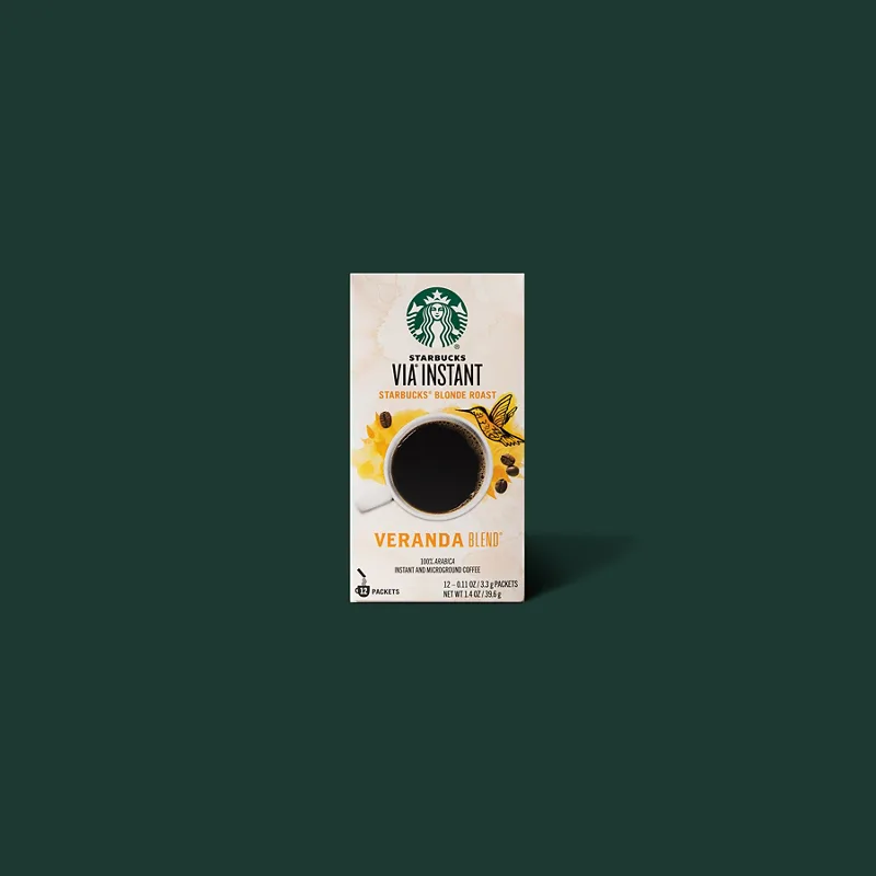 Starbucks VIA Instant Veranda Blend from Starbucks Menu - Price and Calories